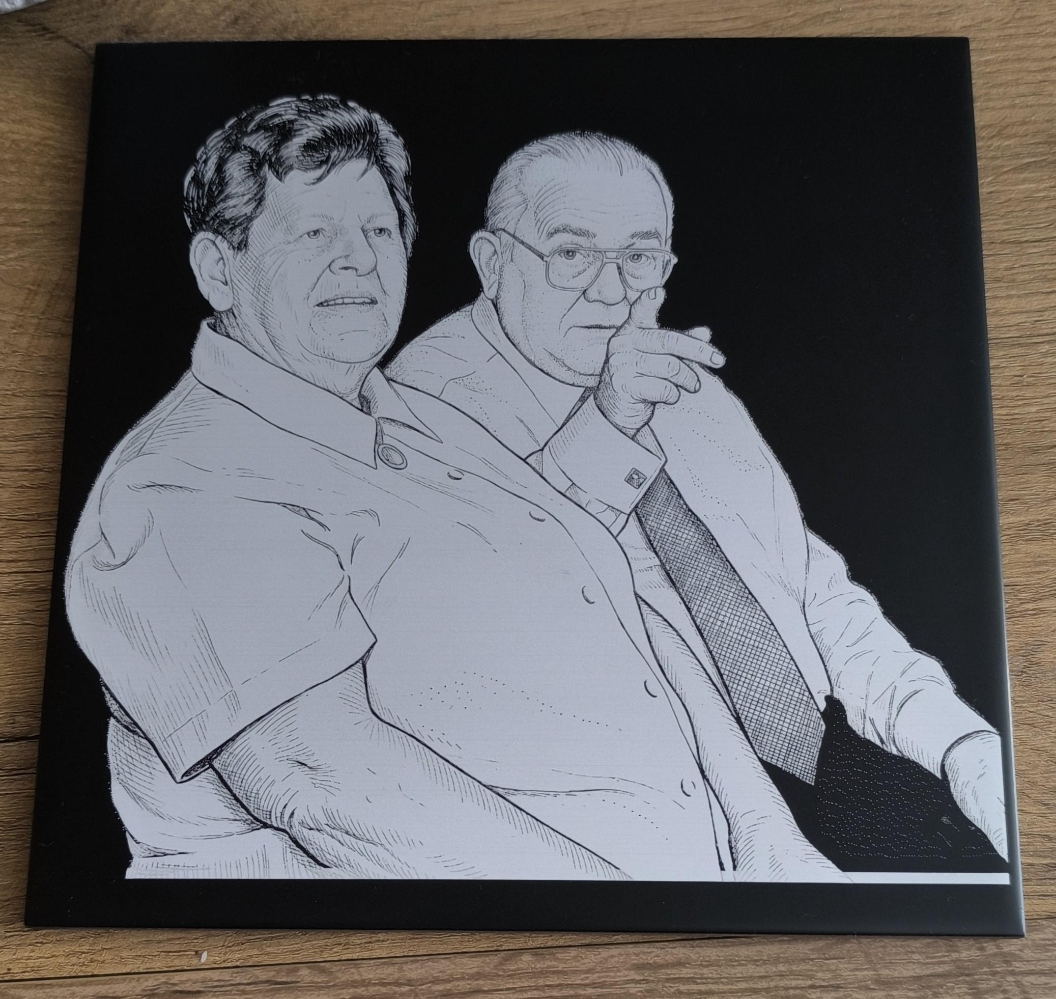portrait sur ardoise