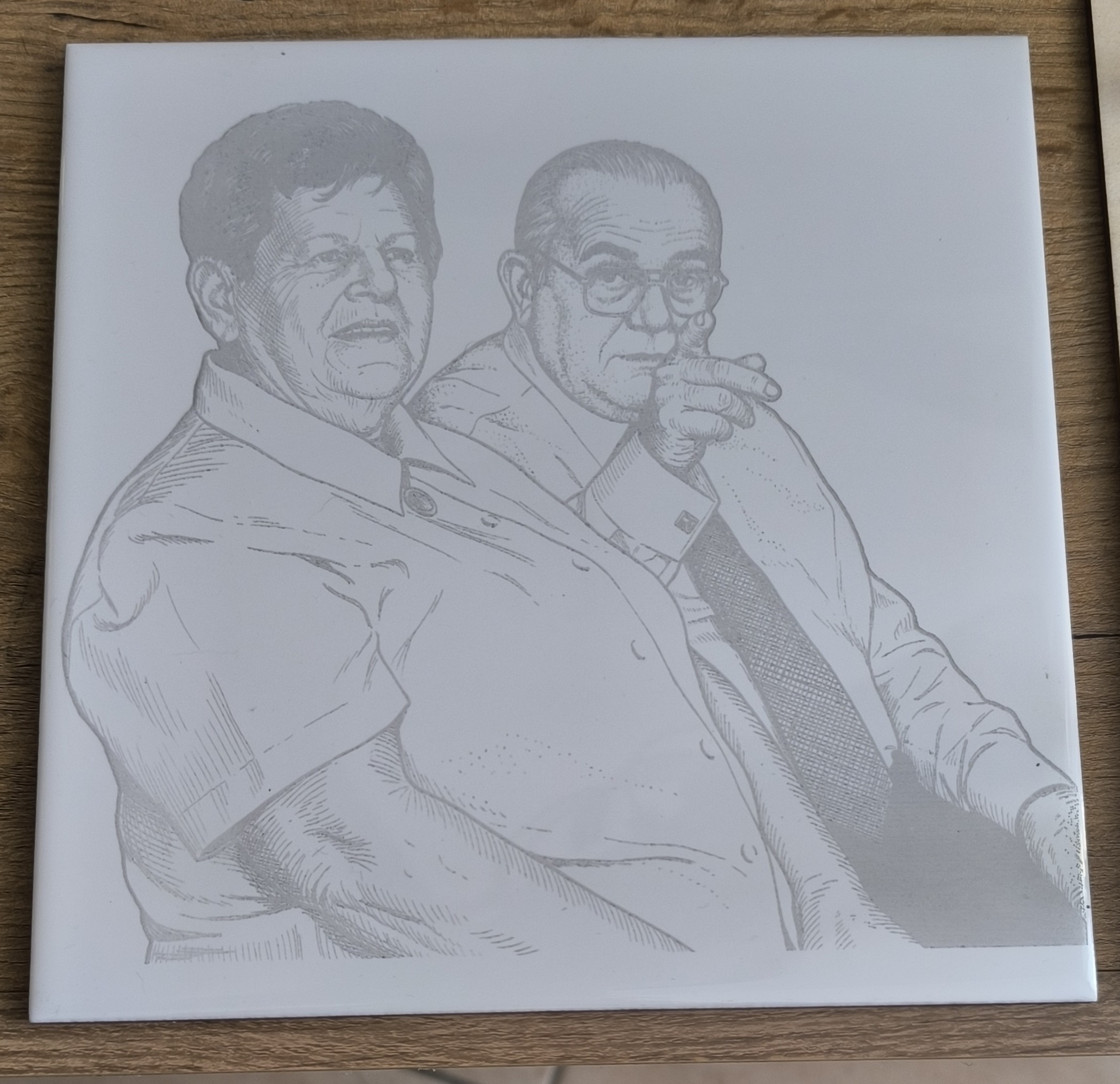portrait sur ardoise