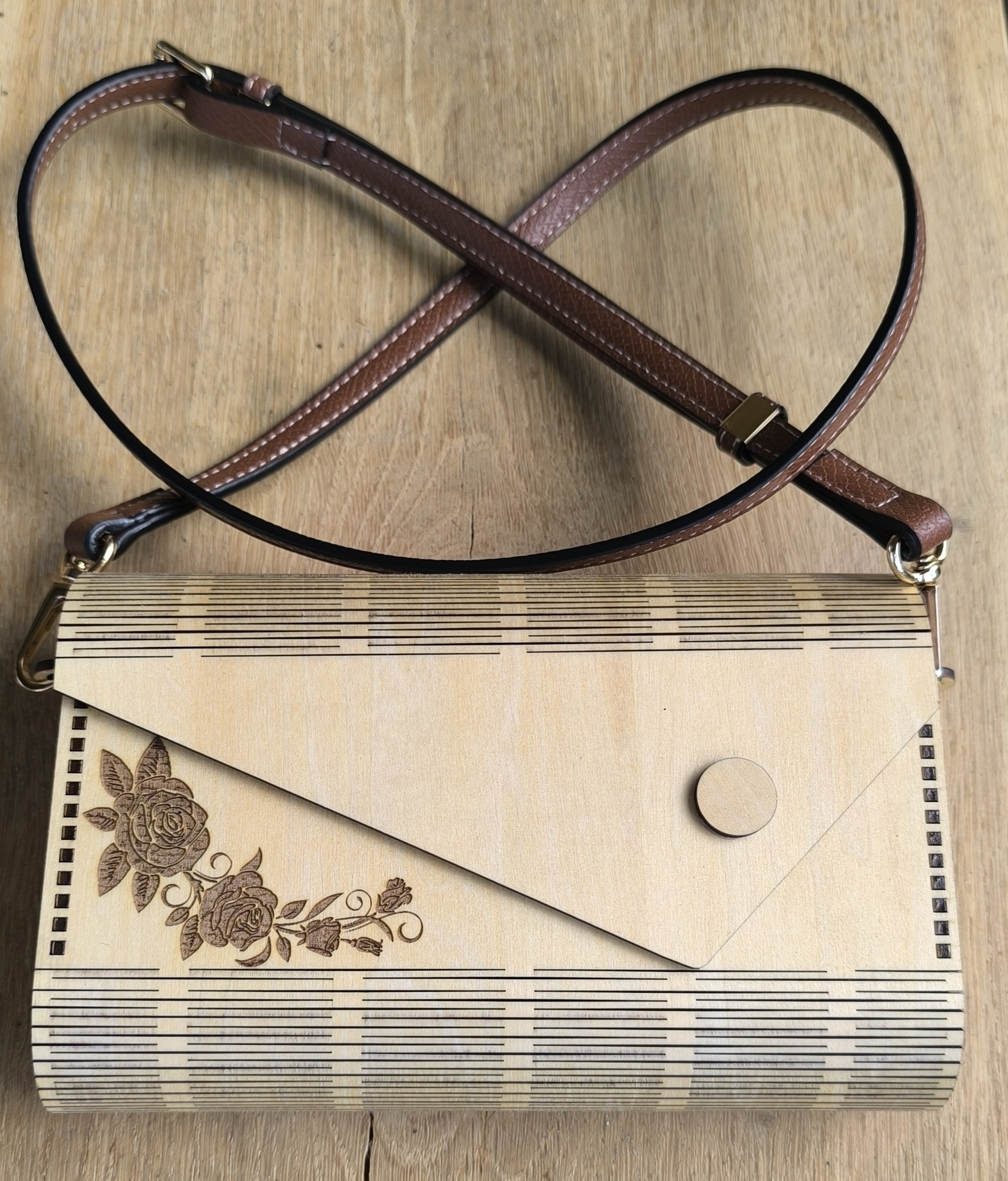 Sac à main, motif rose